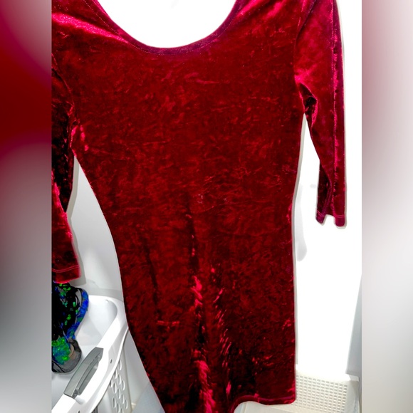 Forever 21 Suede Burgundy Dress (Size:Small) - Picture 5 of 7